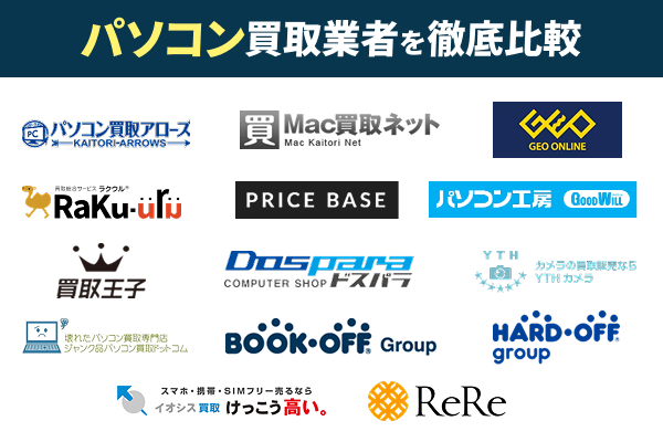 パソコン買取おすすめ業者14選!買取実績も一部紹介